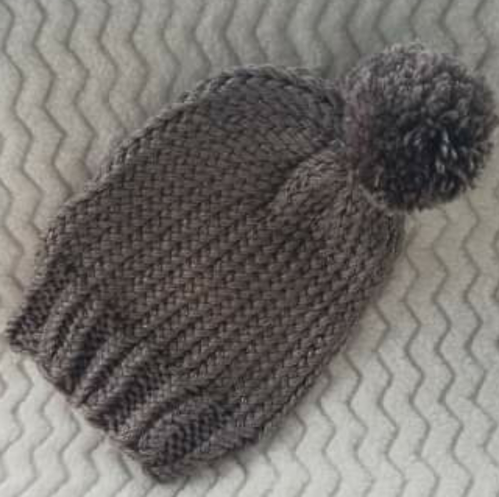 Winter Hat (Brown Glitter), Handcrafted NWOT